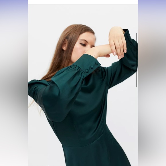 NWT! Bardot Milano Satin Mini-dress in Forest Green- Size XXL - Picture 7 of 7